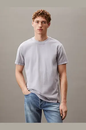 Calvin Klein T-shirt ze spranej bawełny