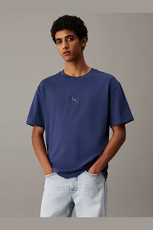 Calvin Klein Swobodny T-shirt z błyszczącym logo