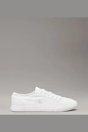 Calvin Klein Płócienne buty sportowe z niskim bieżnikiem