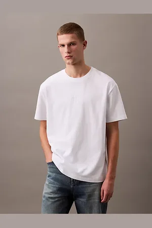 Calvin Klein Swobodny T-shirt z błyszczącym logo
