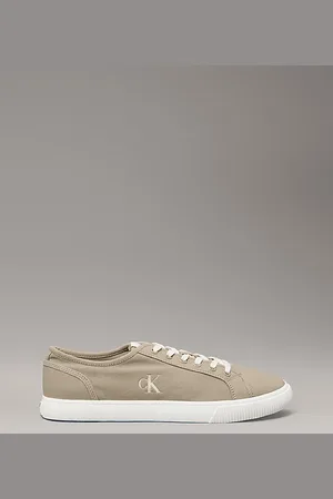 Calvin Klein Płócienne buty sportowe z niskim bieżnikiem