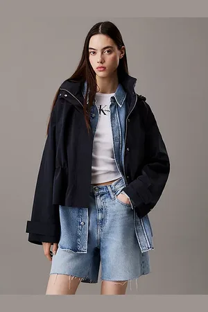 Calvin Klein Swobodna kurtka z miękkiego nylonu z kapturem