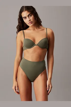 Calvin Klein Dół od bikini z wysokim stanem - CK Essentials