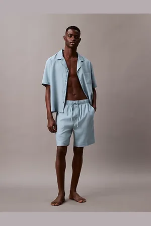 Calvin Klein Szorty od piżamy z mieszanki lnu