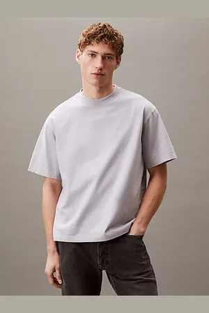 Calvin Klein Swobodny T-shirt z grubego dżerseju