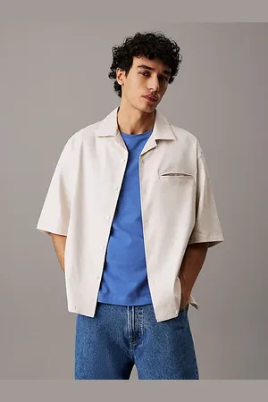 Calvin Klein Swobodna koszula z lnu i lyocellu