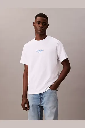 Calvin Klein Marmurkowy T-shirt z logo