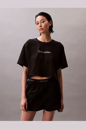 Calvin Klein Szorty od piżamy z popeliny bawełnianej - Pride