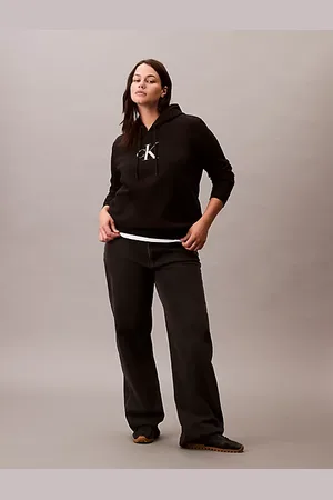 Calvin Klein Bluza z kapturem plus size z monogramem