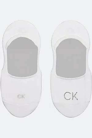 Calvin Klein 2 pary miękkich bawełnianych skarpetek stopek z błyszczącym logo