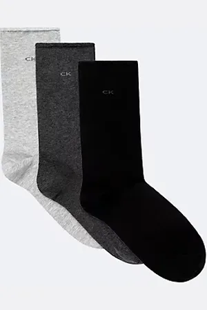 Calvin Klein 3 pary miękkich skarpetek za kostkę z czesanej bawełny z wywijaną górę