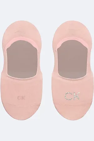 Calvin Klein 2 pary miękkich bawełnianych skarpetek stopek z błyszczącym logo