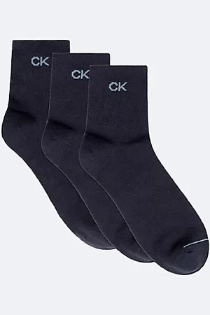 Calvin Klein 3 pary miękkich skarpet za kostkę z czesanej bawełny