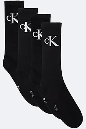 Calvin Klein 4 pary miękkich skarpetek za kostkę z bawełny czesanej z logo