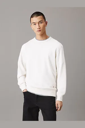 Calvin Klein Bluza z bawełny frotte z naszywką
