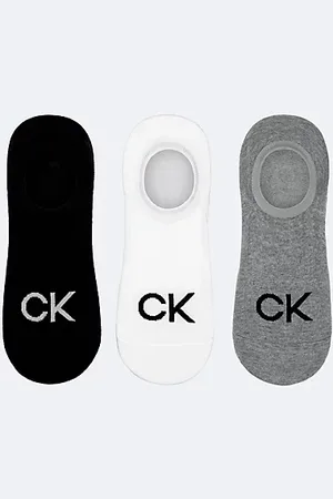 Calvin Klein 3 pary miękkich skarpetek stopek z czesanej bawełny