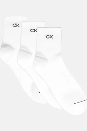 Calvin Klein 3 pary miękkich skarpet za kostkę z czesanej bawełny