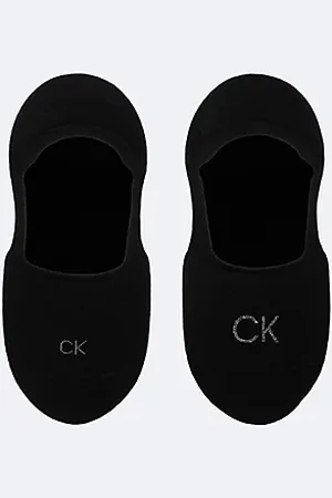Calvin Klein 2 pary miękkich bawełnianych skarpetek stopek z błyszczącym logo