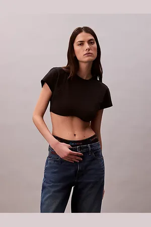 Calvin Klein Skrócony top z wiązaniem z tyłu - Pride