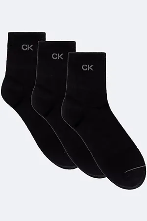 Calvin Klein 3 pary miękkich skarpet za kostkę z czesanej bawełny