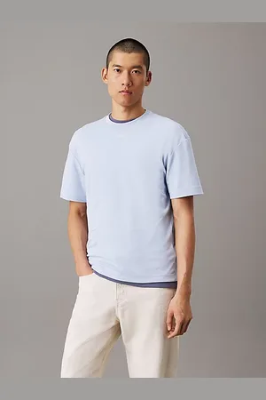 Calvin Klein Swobodny t-shirt z bawełny interlock