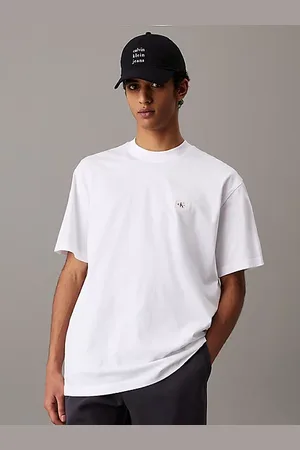 Calvin Klein Swobodny T-shirt z bawełny