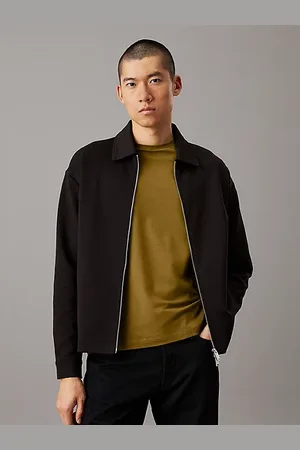 Calvin Klein Swobodna kurtka na zamek z materiału interlock