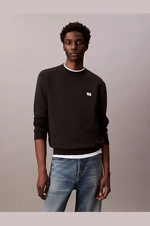 Calvin Klein Bluza z bawełny frotte z naszywką