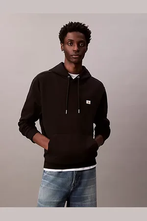 Calvin Klein Bluza z kapturem z bawełny frotte i naszywką