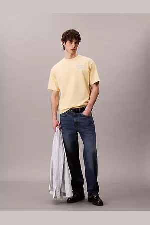 Calvin Klein Swobodny T-shirt z grafiką z logo w stylu pisma