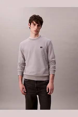 Calvin Klein Bluza z bawełny frotte z naszywką