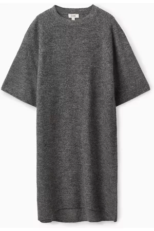 COS Kobieta Oversize - OVERSIZED-FIT WOOL T-SHIRT DRESS