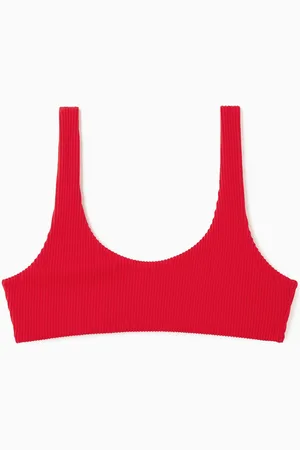 COS Góra Od Bikini W Prążki Z Szerokim Dekoltem