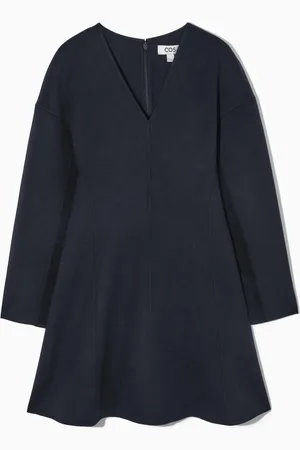 COS Vneck Doublefaced Wool Dress