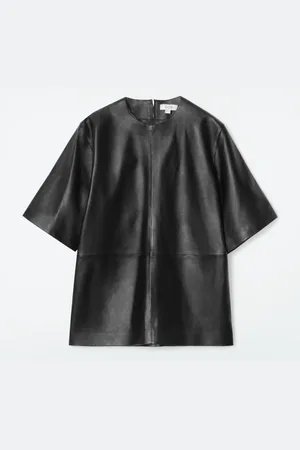 COS Skórzany T-Shirt