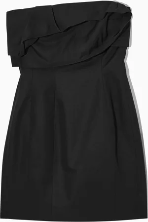 COS Strapless Linenblend Mini Dress
