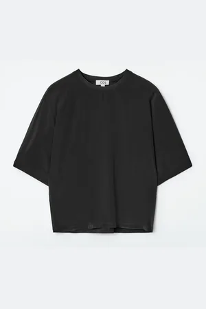 COS Jedwabno-Bawełniany T-Shirt Z Rękawami Typu Dolman