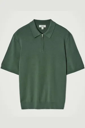 COS Dzianinowa Koszulka Polo Z Zamkiem