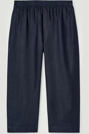 COS Elasticated Linen Wideleg Trousers in
