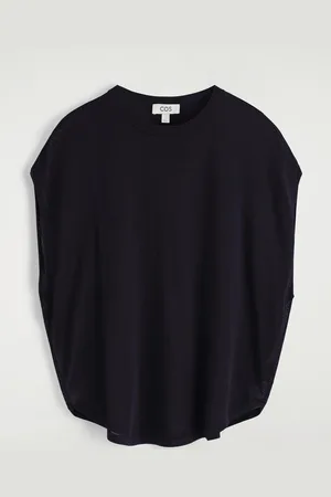COS Dzianinowy T-Shirt Z Okrągłym Dołem