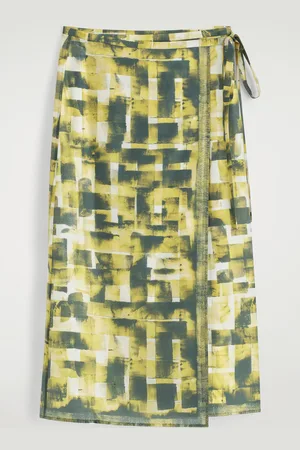 COS Printed Midi Wrap Skirt
