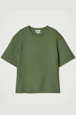 COS Lniany T-Shirt O Luźnym Kroju in