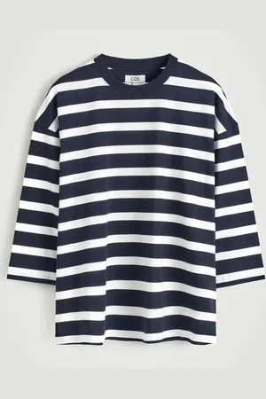 COS Oversized Striped Lightweight Cotton Tshirt in