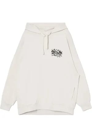 Cropp Bluza oversize z kapturem i nadrukiem