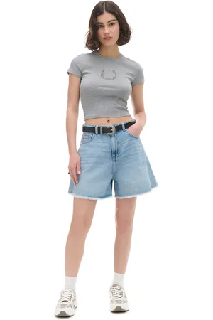 Cropp Szary T-shirt z podkową