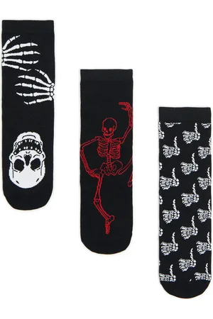 Cropp Długie skarpety 3 pack ze szkieletami