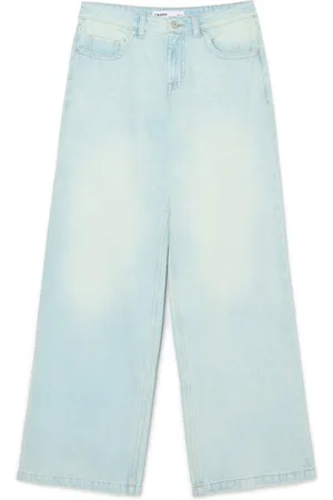 Cropp Jasne jeansy baggy low waist w stylu vintage