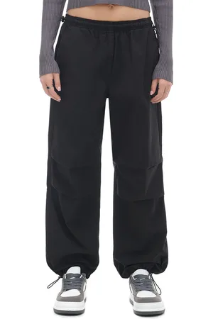 Cropp Czarne spodnie parachute