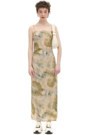 Cropp Wzorzysta sukienka midi z efektem tie-dye