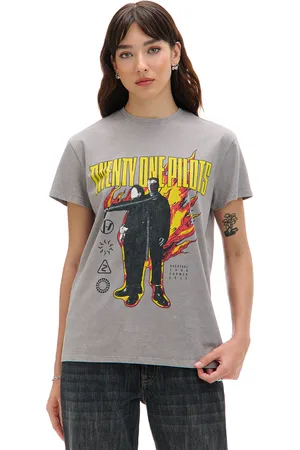 Cropp Szary T-shirt z nadrukiem Twenty One Pilots